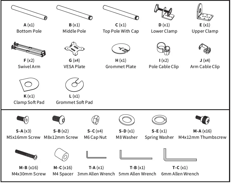 V-I-V-O-STAND-TS38C-4-Telescoping-Quad-Monitor-Desk-Mount-fig- (5)