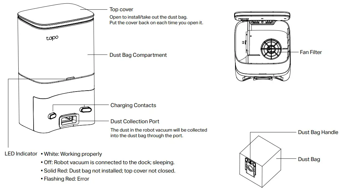 tp-link RV10 Plus Robot Vacuum and Mop - Dock