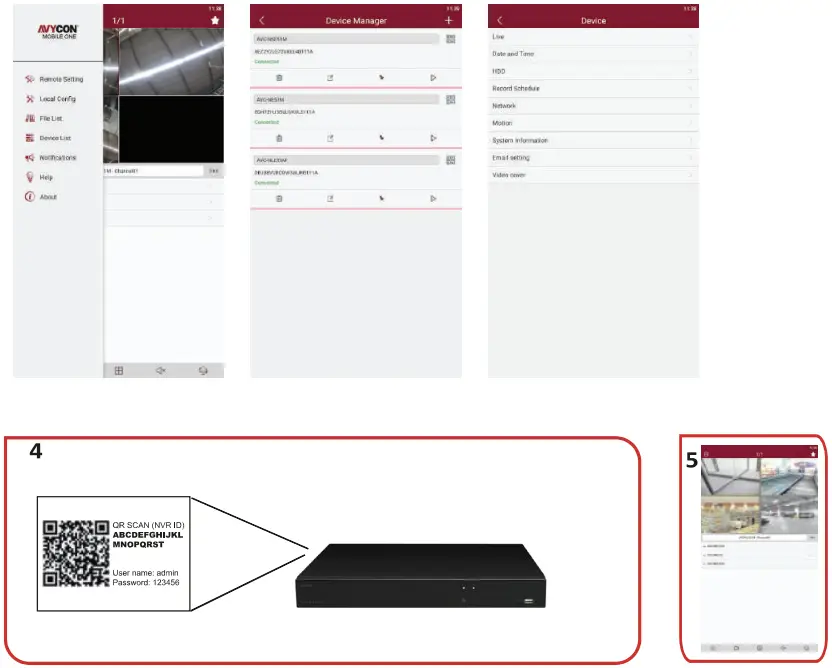 AVYCON DIVERSITY SERIES Network Video Recorders - Mobile Devices