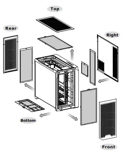 thermaltake CTE C750 Air Tower Chassis System - emove Filters2