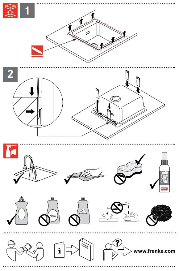 FRANKE MRG 610-37 ON Maris Single Bowl Sink User Manual - How to use