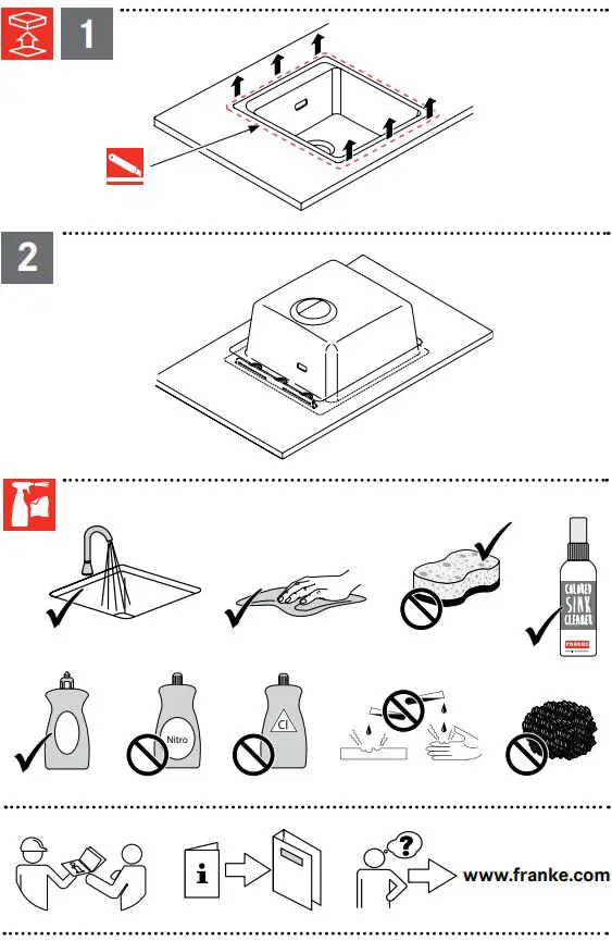 FRANKE MRG 610-37 ON Maris Single Bowl Sink User Manual - How to use