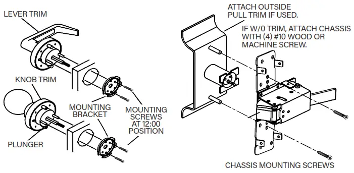 Tell EX8300 Series Exit Device - Pull Trim