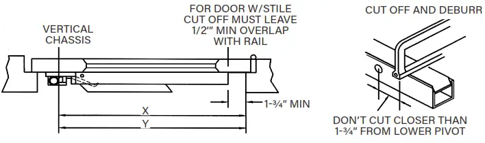 Tell EX8300 Series Exit Device - Rail Assembly