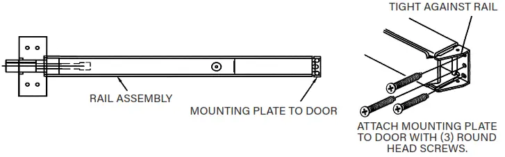 Tell EX8300 Series Exit Device - plate