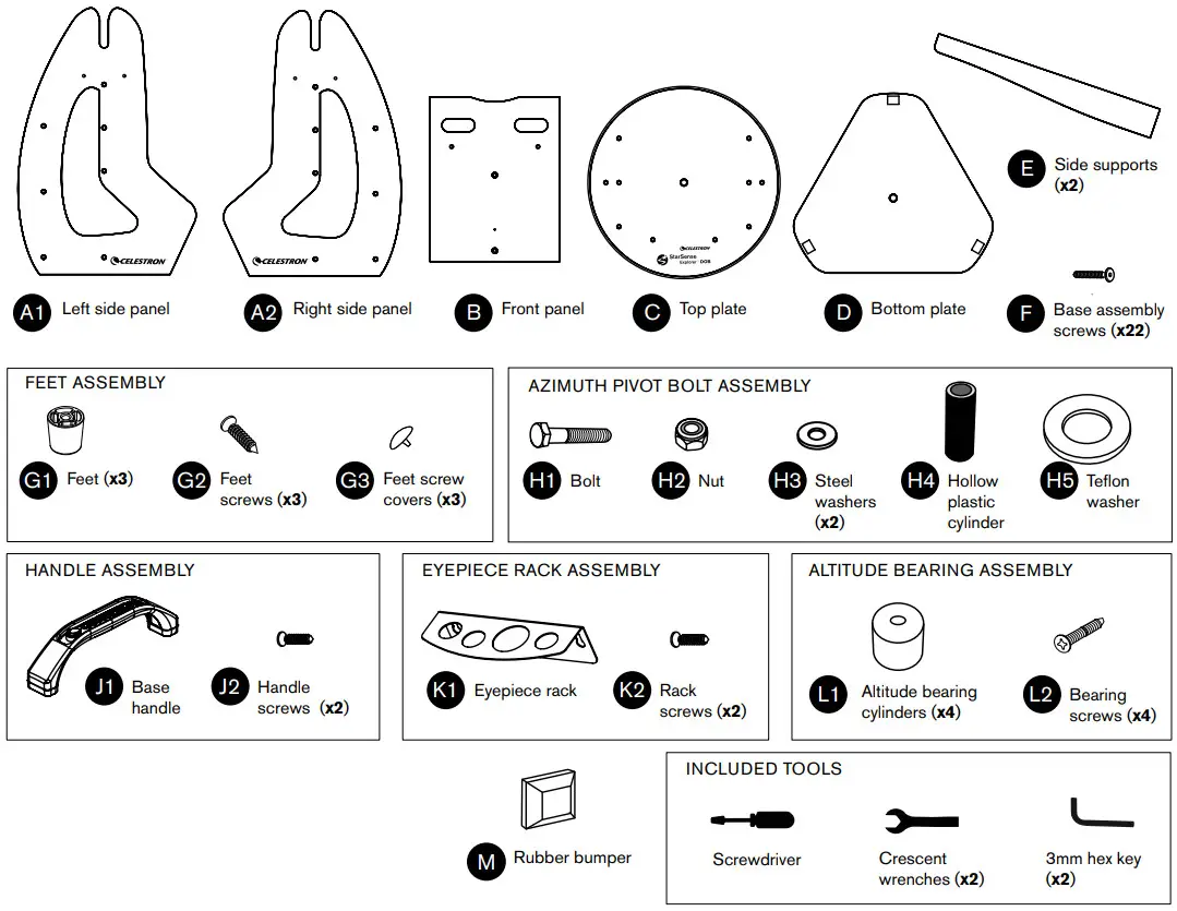 CELESTRON 24070 StarSense Explorer 10 Inch Dobsonian Telescope - Dobsonian Base