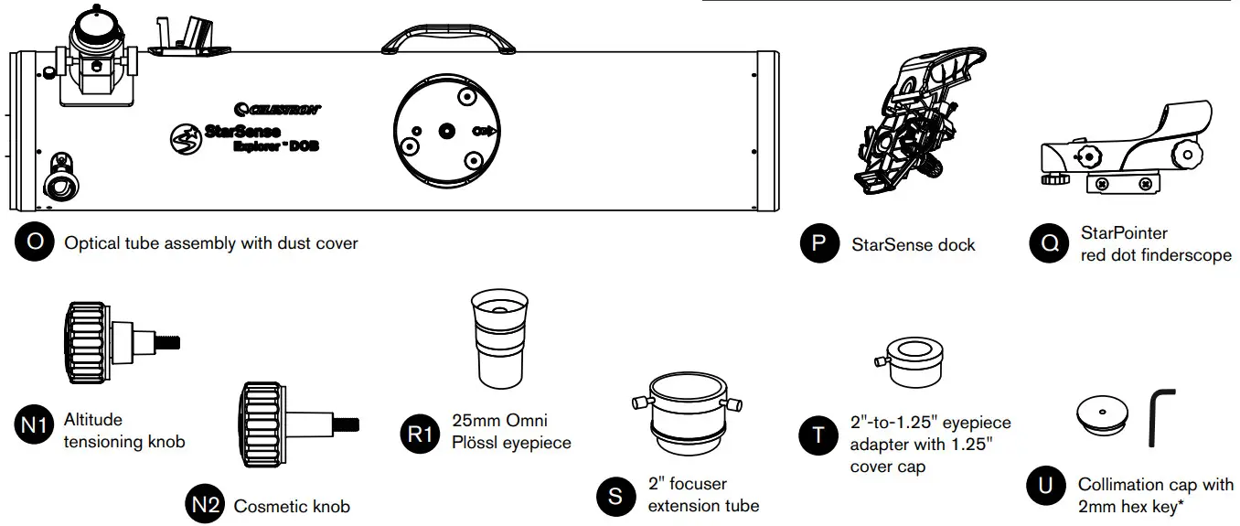 CELESTRON 24070 StarSense Explorer 10 Inch Dobsonian Telescope - Tube Assembly