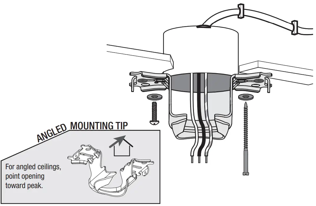 Hunter 51747 Orchestra Indoor Matte Ceiling Fan - Angled Mounting3