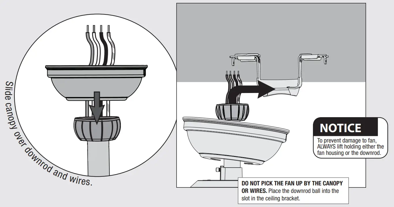 Hunter 51747 Orchestra Indoor Matte Ceiling Fan - Downrod 1