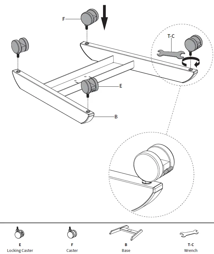 VIVO-CART-V00LW-White-Pnumatic-Mobile-Workstation-fig5