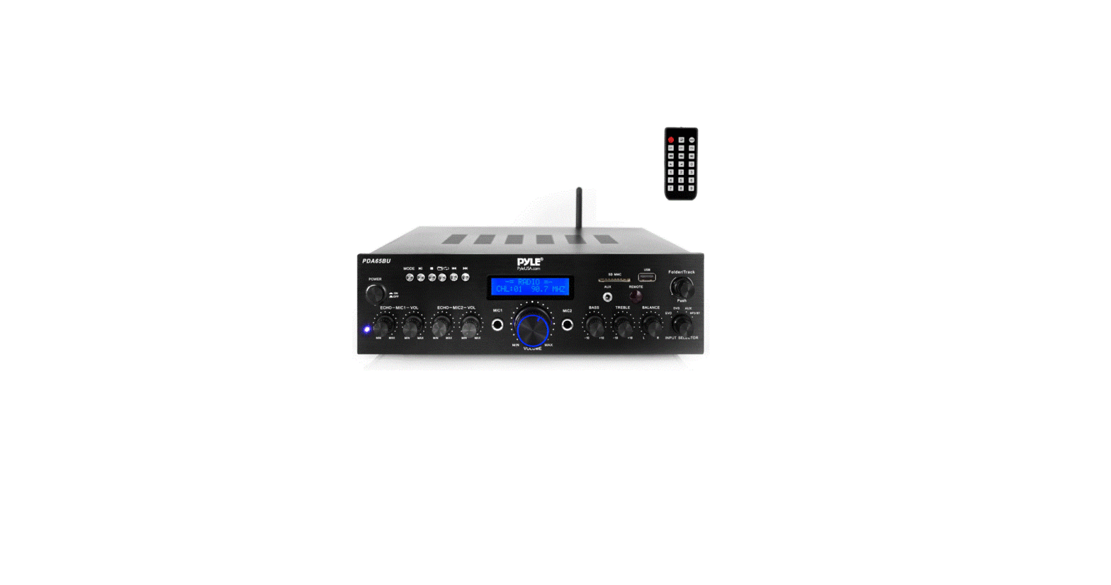 Pyle Pda65bu Bluetooth Stereo Amplifier Receiver User Manual