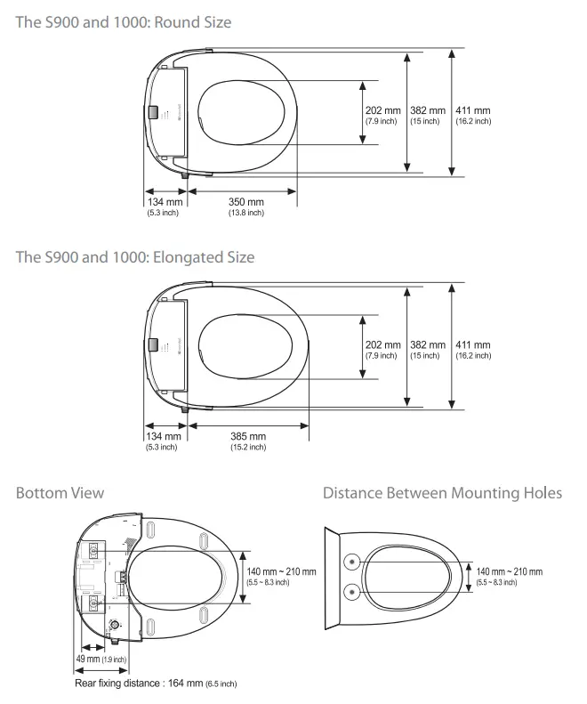brondell S900 Swash 1000 Advanced Bidet Toilet Seat - Fig 2