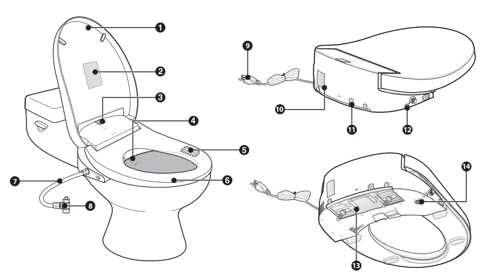 brondell S900 Swash 1000 Advanced Bidet Toilet Seat - Fig 3