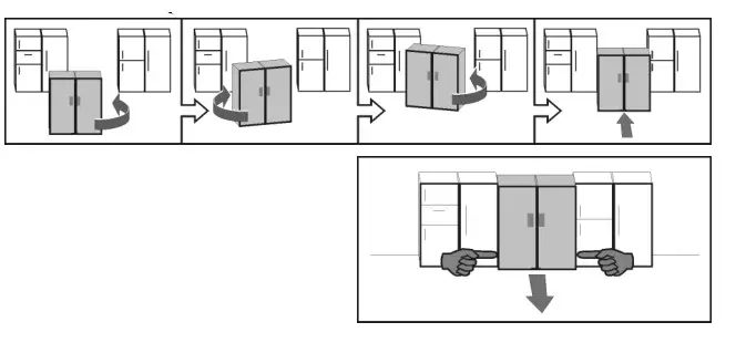 LIEBHERR 5227-20-001 Freezer - Information on moving the SBS combination