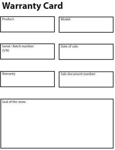 iGET 84008110 Blackview TAB G7 WiFi Tablet - WARRANTY CARD