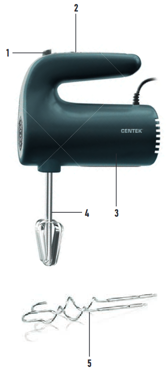 CENTEK CT-1109 Handheld Mixer - overview