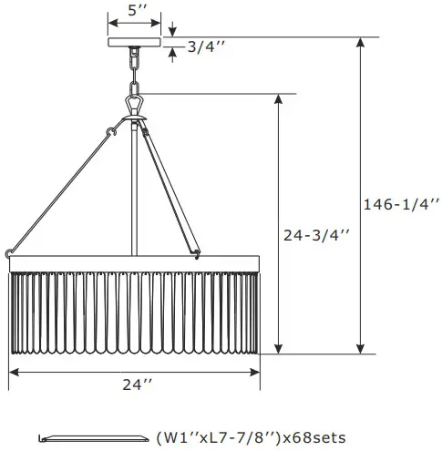CRYSTORAMA EMO 5406 MG Emory Eight Light Chandelier - SSEMBLY INSTRUCTION 1