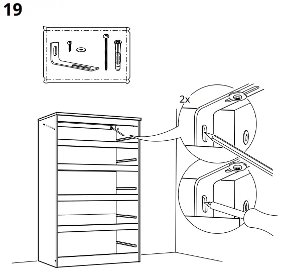 IKEA AA-2238949-4-100 KULLEN 5-Drawer Chest White - Fig 16