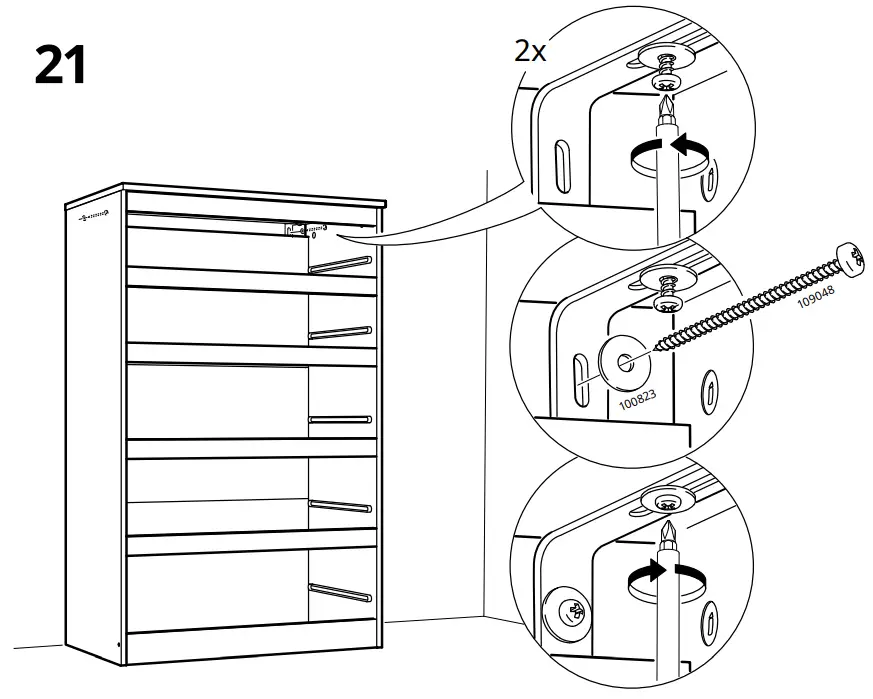 IKEA AA-2238949-4-100 KULLEN 5-Drawer Chest White - Fig 19
