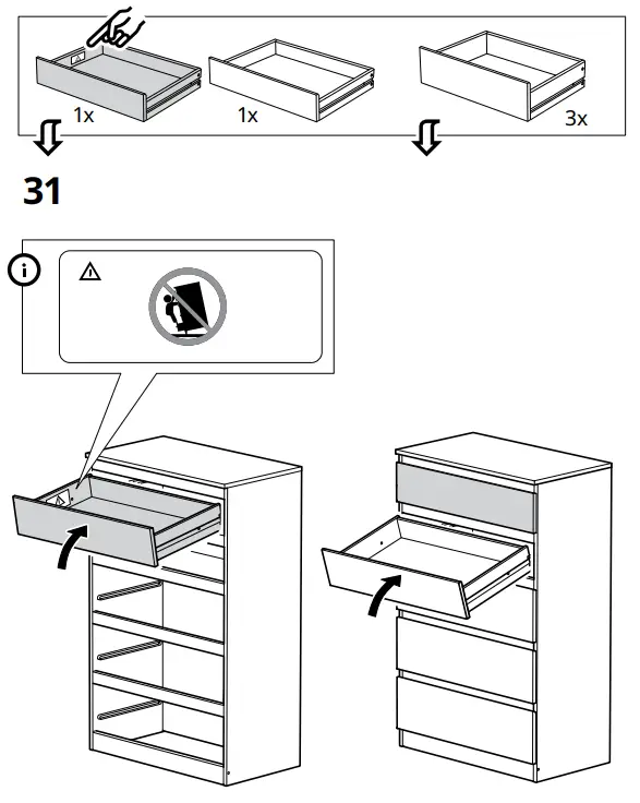 IKEA AA-2238949-4-100 KULLEN 5-Drawer Chest White - Fig 26