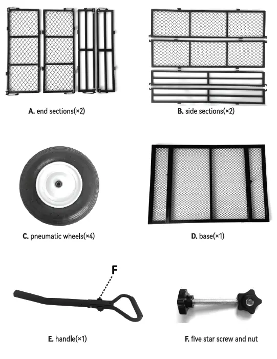 VEVOR CJ-024 Steel Garden Cart 1