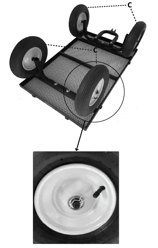 VEVOR CJ-024 Steel Garden Cart 6