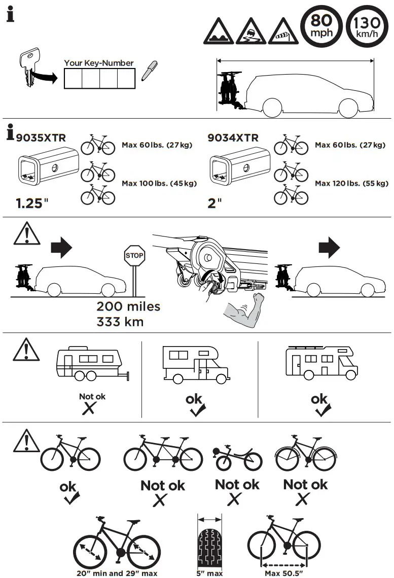 THULE 9034XTR Hitch Bike Rack E-Bike Compatible - fig 2