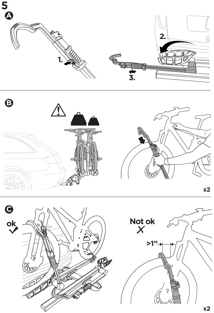 THULE 9034XTR Hitch Bike Rack E-Bike Compatible - fig 6