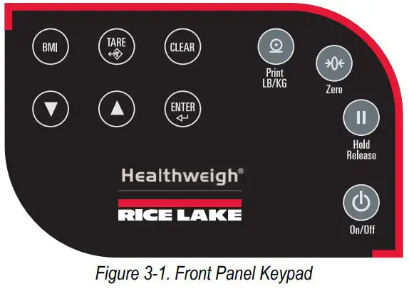 RICE LAKE 150-10-7 Digital Physician Scale User Manual - Figure 3-1