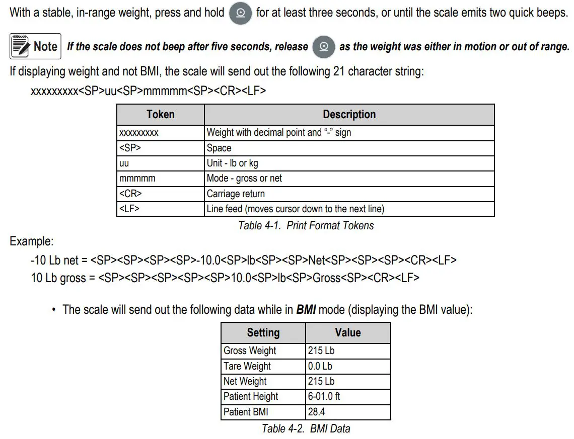 RICE LAKE 150-10-7 Digital Physician Scale User Manual - Push-button Keypad Print