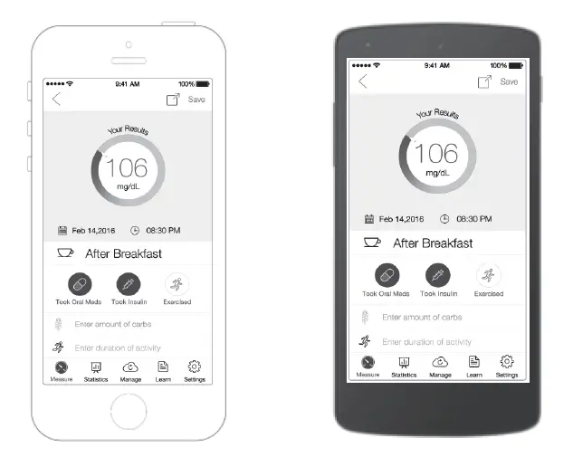 connected to the app
