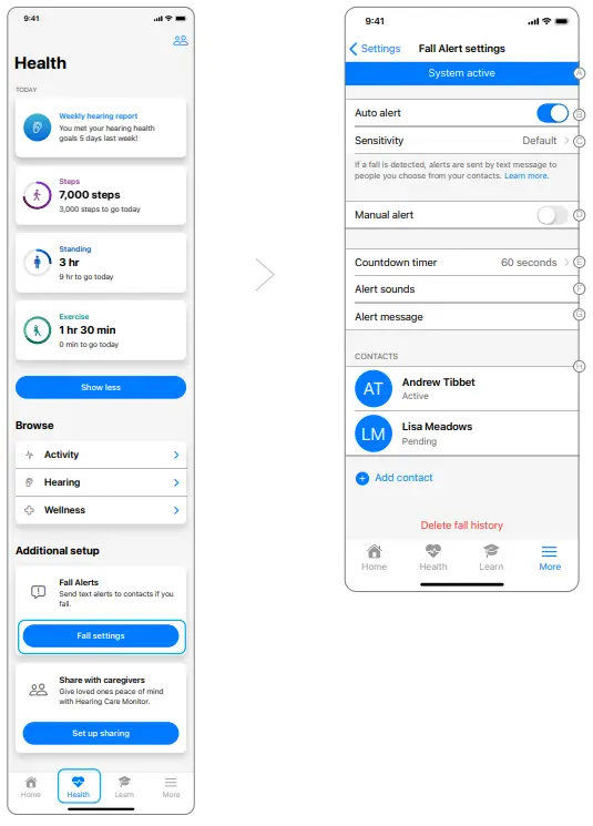 Starkey QUICKTIP Fall Detection and Alerts App - overview 3