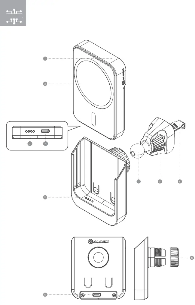 ALOGIC Matrix Universal Wireless Car Charger - fig 2