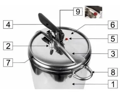 BROWIN 340112 Distiller and Pressure Cooker 2 in 1 Instruction Manual - PRESSURE COOKER CONSTRUCTION