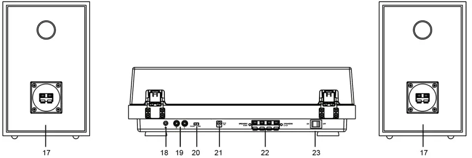 CROSLEY C62C BK4 Bluetooth Record Player with External Speakers - Product Description 3