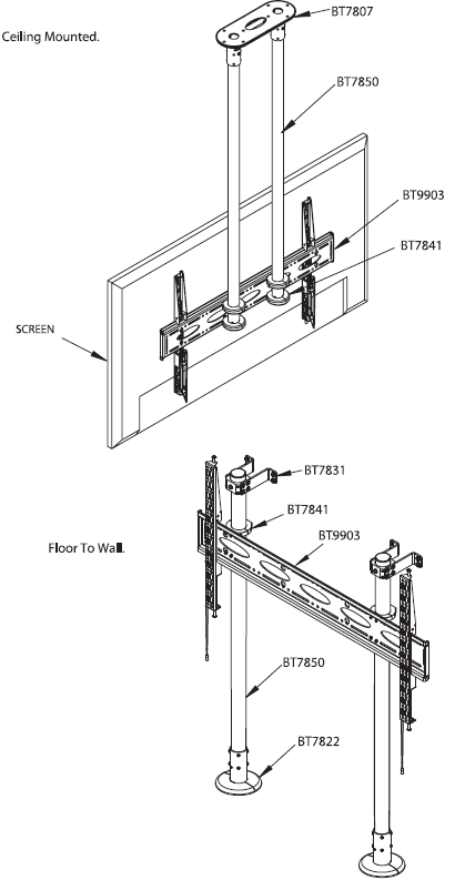 B-TECH BT9903 XL Heavy Duty Universal Flat Screen Wall Mount 12
