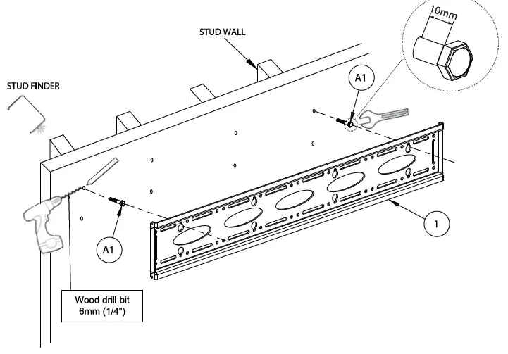 B-TECH BT9903 XL Heavy Duty Universal Flat Screen Wall Mount 6