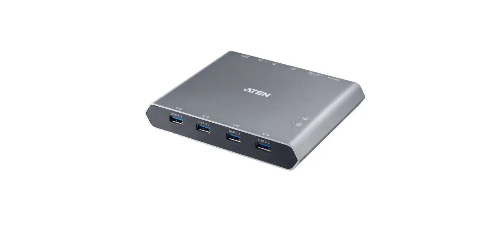 Aten Us3311 2 Port 4k Displayport Usb-c Kvm Dock Switch With Power Pass Through Owner's Manual