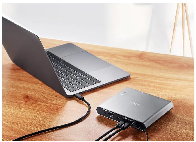 ATEN US3311-2-Port-4K-DisplayPort USB-C-KVM-Dock-Switch-with-Power-Pass-Through-fig- (10)