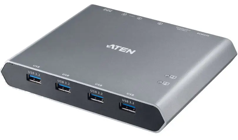 ATEN US3311-2-Port-4K-DisplayPort USB-C-KVM-Dock-Switch-with-Power-Pass-Through-fig- (2)