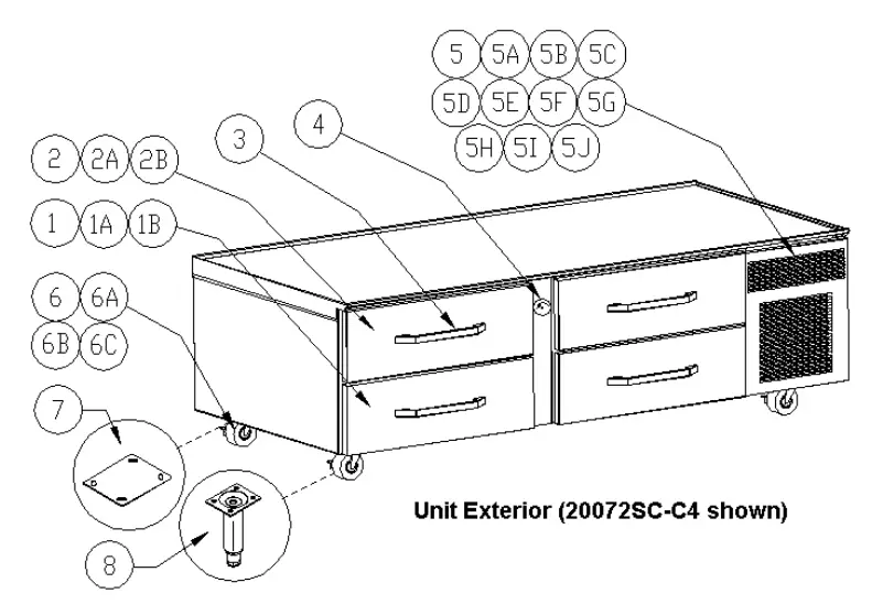 20000 Series Low Profile Equipment Stands