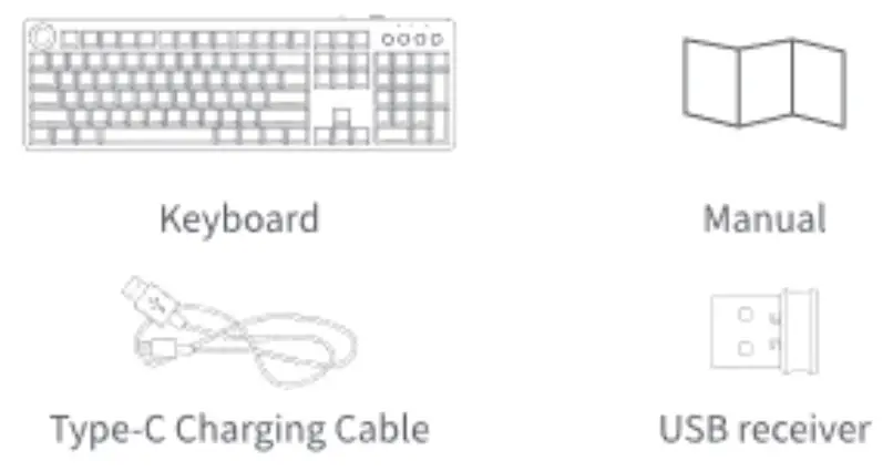 DELUX KS100 Mechanical Keyboard - package content