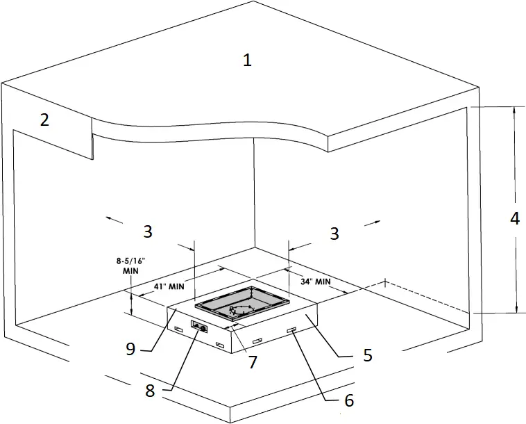 KINGSMAN FP2085LPT - Installation Clearances