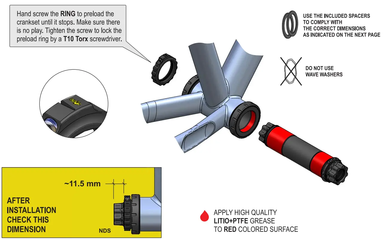 Ingrid Bike Crankset CRS-R2 Spindles