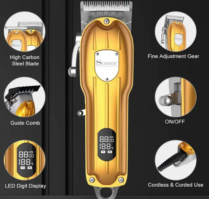 SURKER-SK-199-Mens-Hair-Clipper-Professional-Hair-Trimmer-Set-fig-1