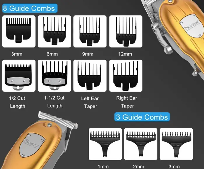 SURKER-SK-199-Mens-Hair-Clipper-Professional-Hair-Trimmer-Set-fig-2