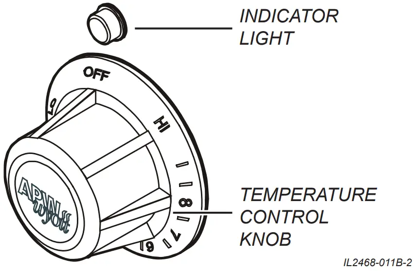 APW wyott SM 50 4ULS Built In Round Well Warmers with Thermostat Control - THERMOSTAT