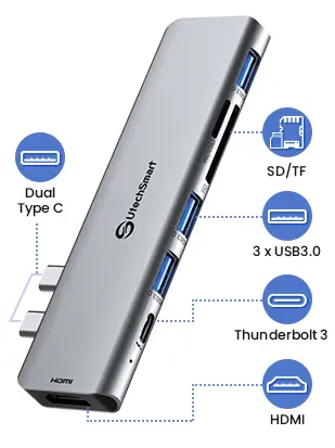 UtechSmart-UCN3317-USB-C-Hub-Adapter-MacBook-fig-2