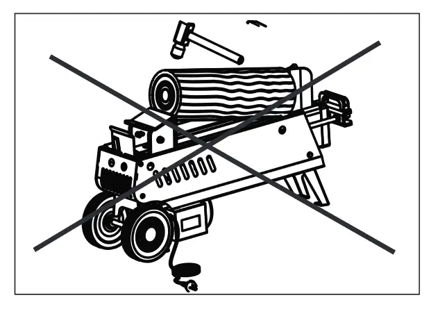 BENCHMARK 65575-9 120V 9 Ton Electric Log Splitter - JAMMED LOG 2
