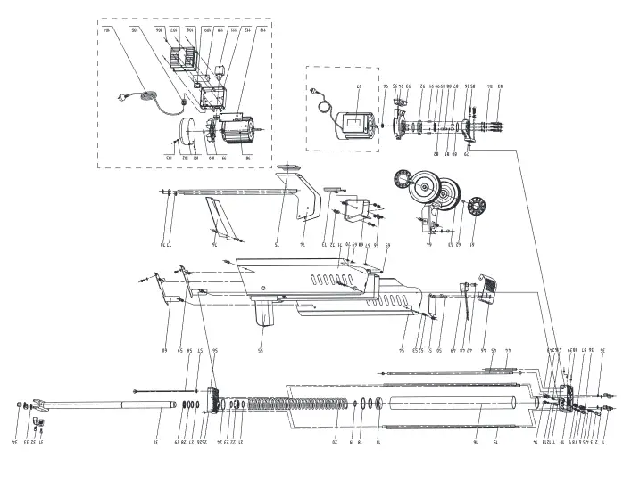 BENCHMARK 65575-9 120V 9 Ton Electric Log Splitter - PARTS SCHEMATIC